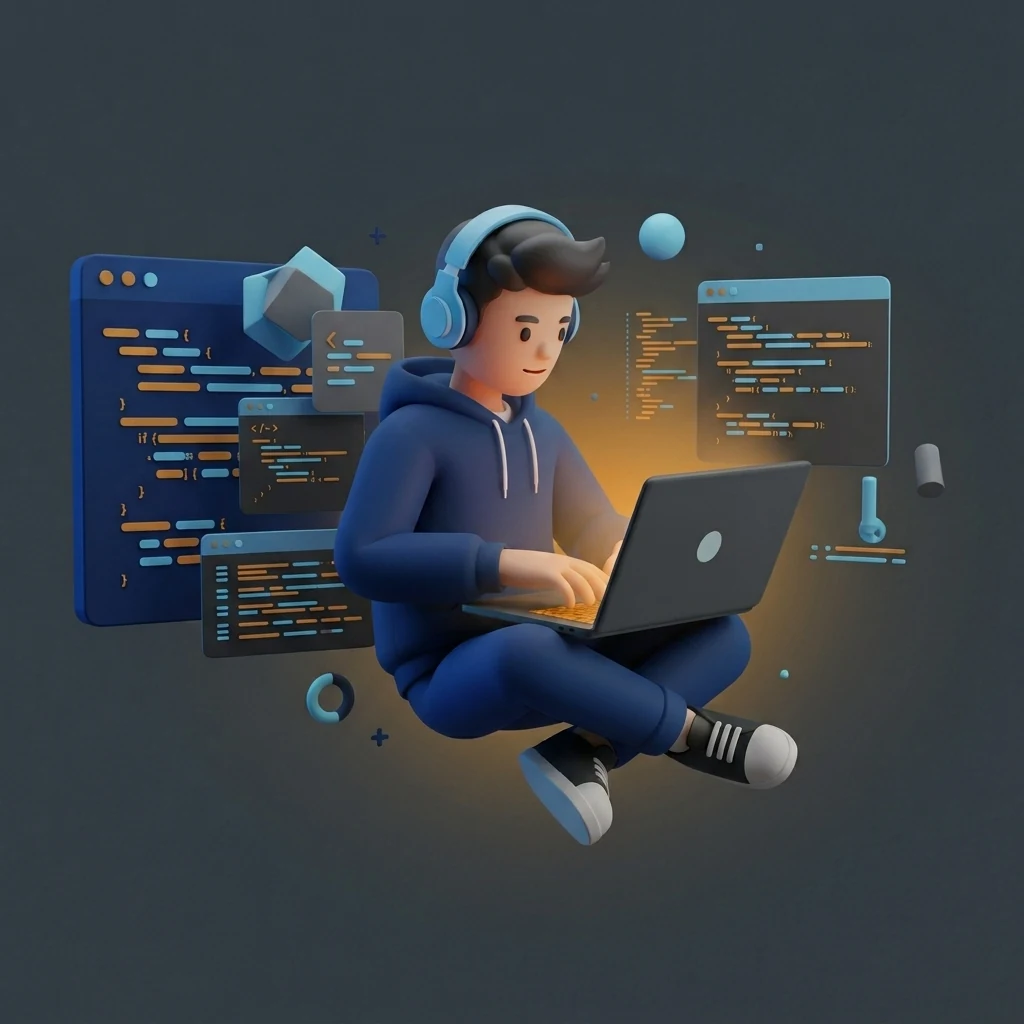 Student learning cybersecurity and programming at Shadow School